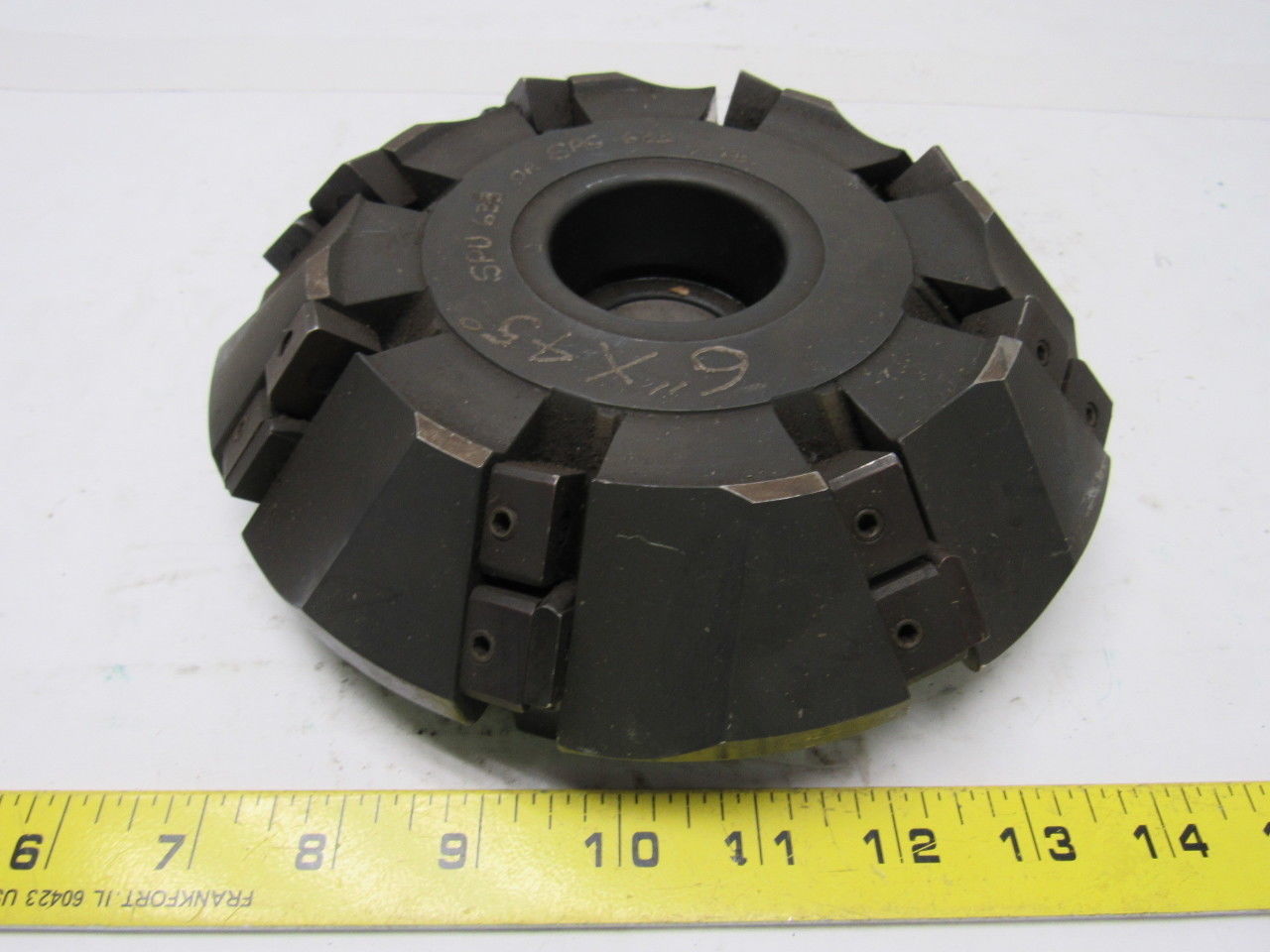 6" End Mill Face Cutter 45° 1.50" Arbor