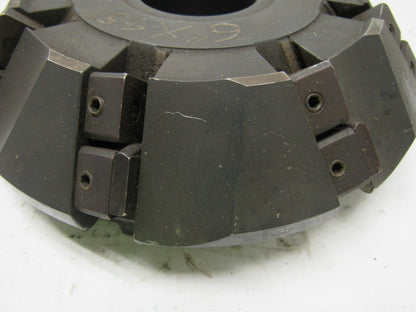 6" End Mill Face Cutter 45° 1.50" Arbor
