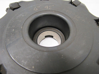 Valenite VMC-76-4-0608 RA 3T9 6" Shoulder Milling Cutter 45° 1.500" Arbor