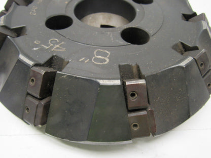 Valenite VMC-76-6-0810 R 8T0 8" Shoulder Mill Cutter 45° 2.500" Arbor