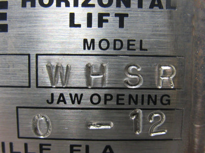 RENFROE WHSR 6 Ton Capacity Vertical Sheet Plate Lifting Clamp 0-12" Range