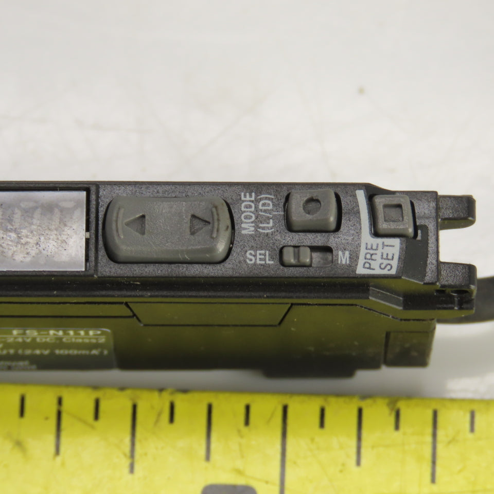 Keyence FS-N11P Digital Fiber Optic Sensor/Amplifier 12-24VDC