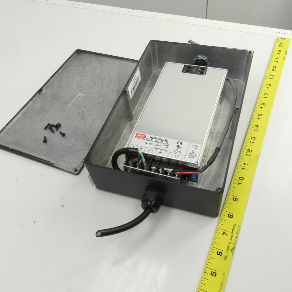 Mean Well HRP-300-36 Power Supply W/Enclosure Input 100-240VAC Output 36VDC