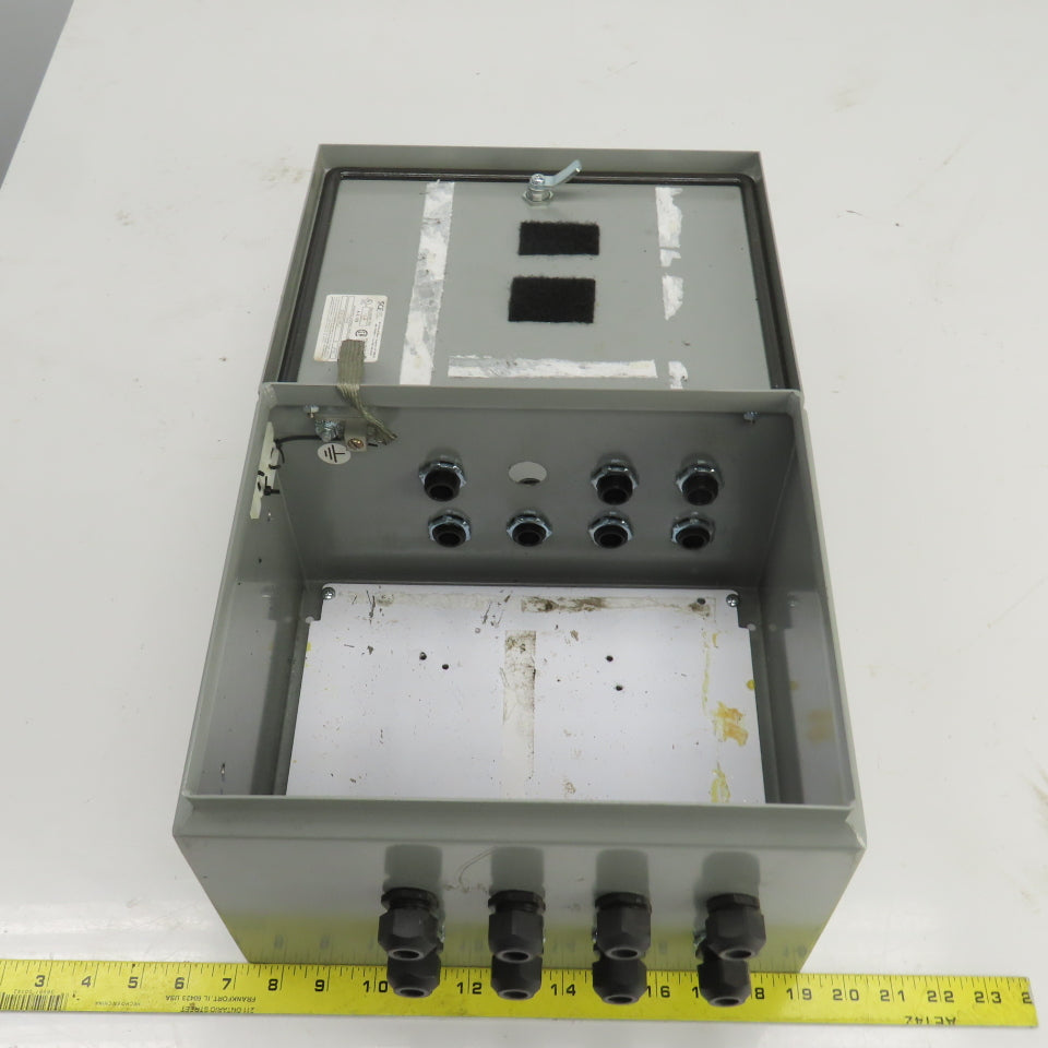 Saginaw Control SCE-12108BELJ 12" x 10" x 8" Electrical Enclosure W/Backplate