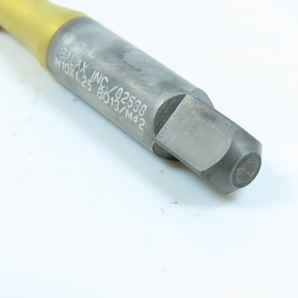 Balax M10 x 1.25 Metric Straight Bottoming Tap HSS TiN Coated Lot of 6