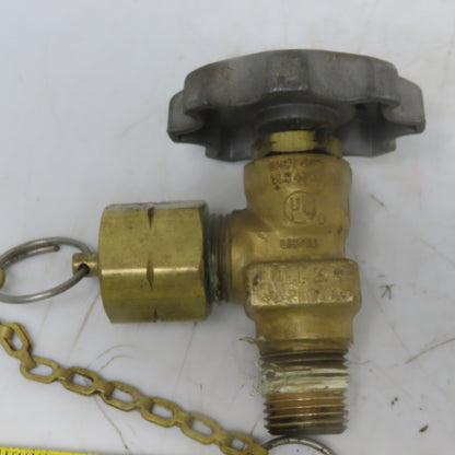 Rego 7151V Line Station Shut off Valve W/Cap & Chain Fuel