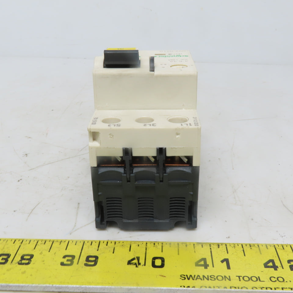 Schneider Electric CV2-RT10 Manual Motor Starter 3 Pole 600V 5Hp 4A-6.3 Overload