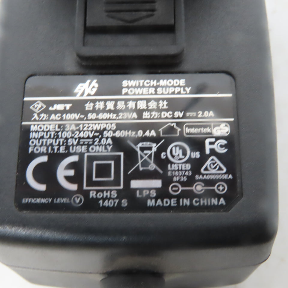 Jet 3A-122WP05 Shuko Male Power Supply Input 100-240V 50-60Hx Out Put 5V 2A