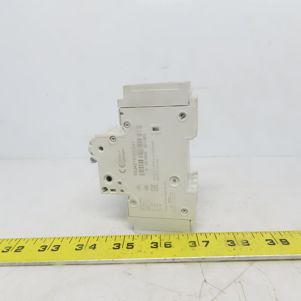 Siemens 5SJ4210-8HG41 Circuit Breaker 2-Pole 400V 10A AWG14-AWG 4