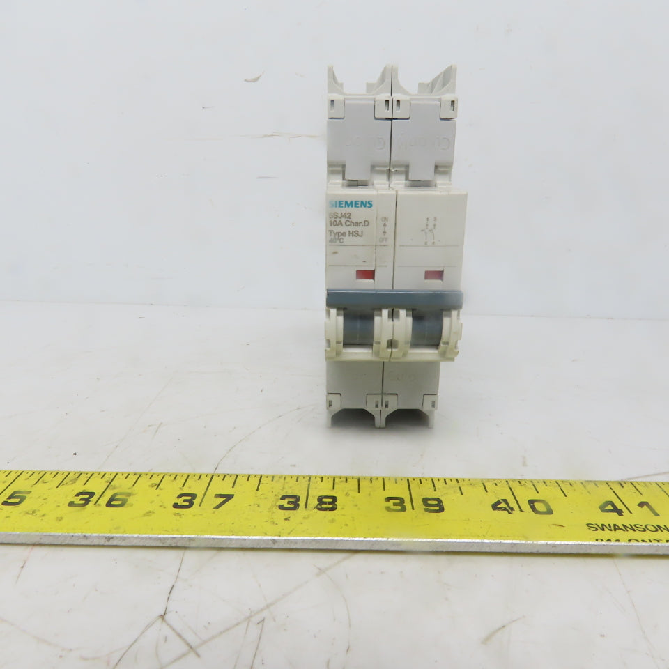 Siemens 5SJ4210-8HG41 Circuit Breaker 2-Pole 400V 10A AWG14-AWG 4