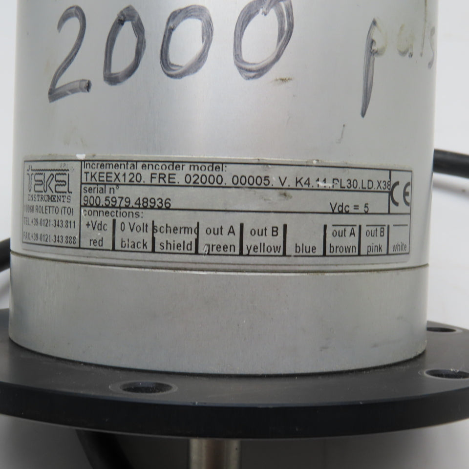 Tekel TKEEX120.FRE.02000.0005.V.K4.11.PL30.LD.X38 Incremental Encoder 5VDC