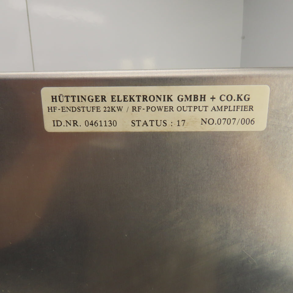 Huttinger Elektronik 0461130 RF Power Output Amplifier 22kW W/ 932203