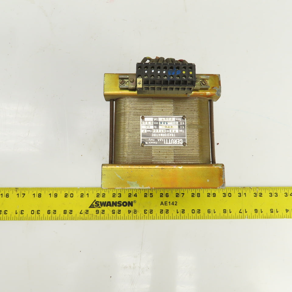 Cerutti Type TB 0300kVA Transformer Primary 480V Secondary 20/130V 1PH 60HZ