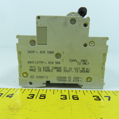 Merlin Gerin 24466 C10A 3-Pole Circuit Breaker Multi 9 10A 480/277V