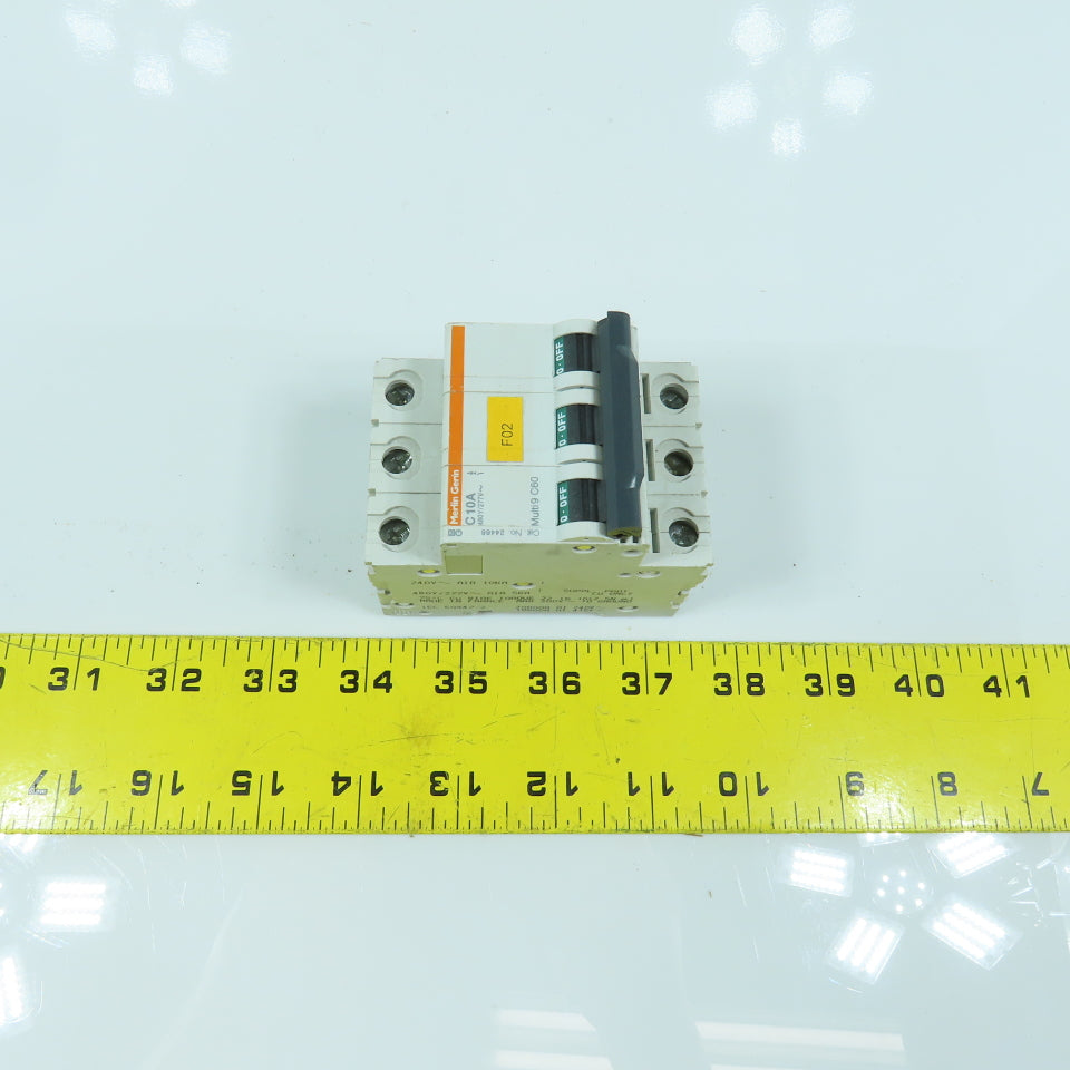 Merlin Gerin 24466 C10A 3-Pole Circuit Breaker Multi 9 10A 480/277V
