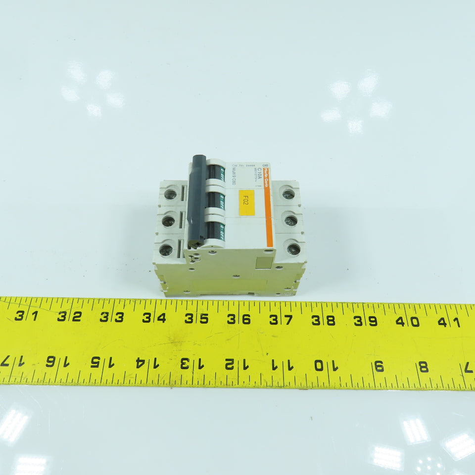 Merlin Gerin 24466 C10A 3-Pole Circuit Breaker Multi 9 10A 480/277V
