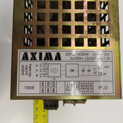 Axima ZDROJ AXSZ04 Transformer Primary 3x 230V AC Secondary 24V DC 20A 50/60HZ