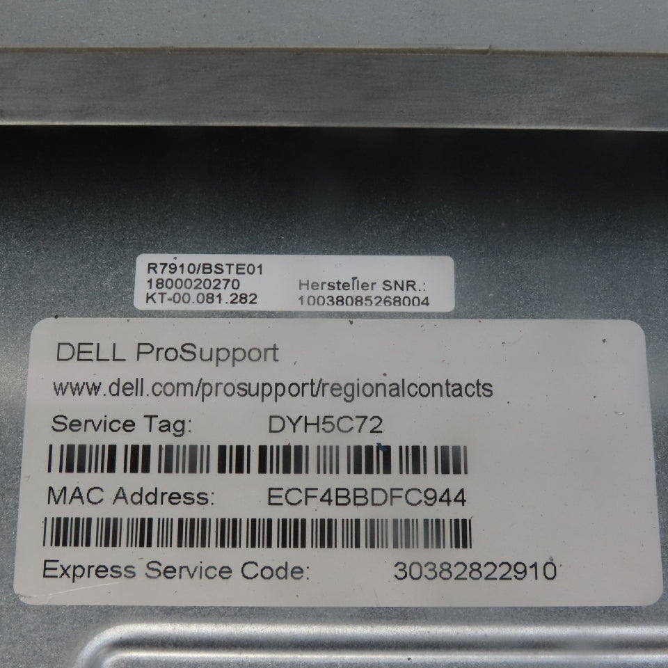 Dell 7910 BSTE01 Precision Rack Assembly Windows Embedded Standard 7