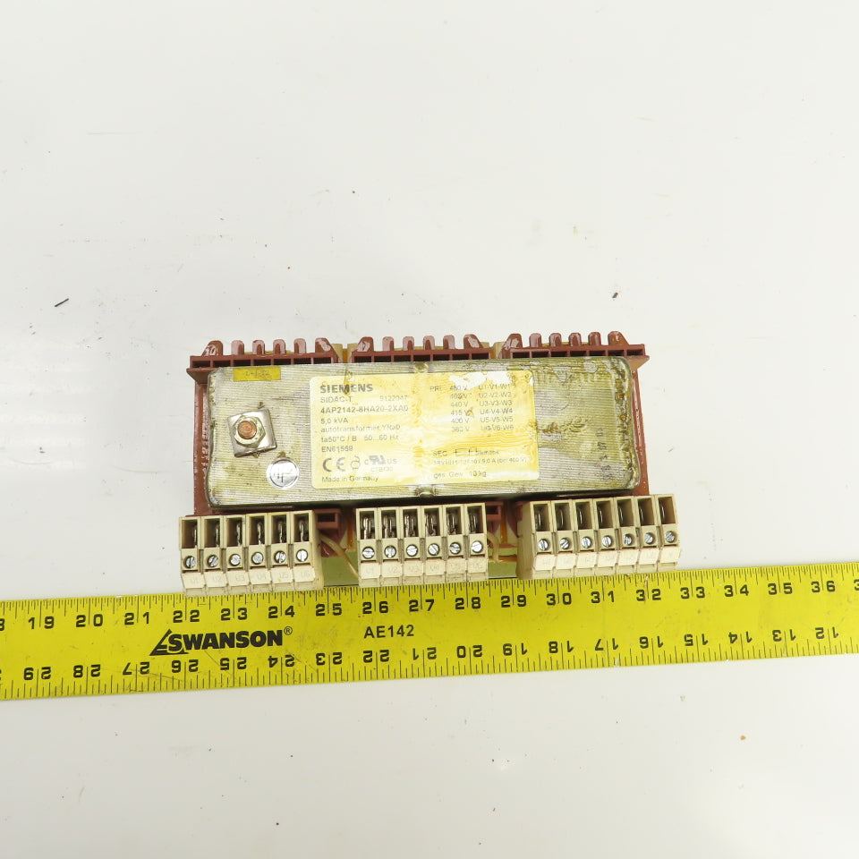 Siemens 4AP2142-8HA20-2XA0 5kVA Autotransformer Pri 380-400-415-440-460-480