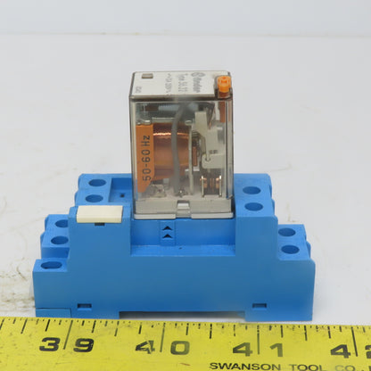 FINDER TYPE 56.32 Relay w/Din Rail Mount Socket 250V 12A