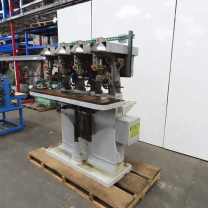 Avey Model 1 4 Spindle Gang Drill Press 2-1/2" Stroke 55 x 12" Table MT1 3PH