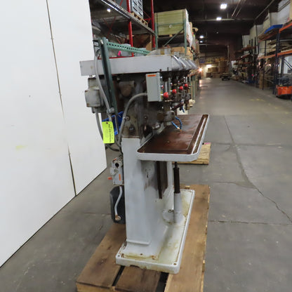 Avey Model 1 4 Spindle Gang Drill Press 2-1/2" Stroke 55 x 12" Table MT1 3PH
