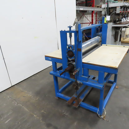 40" Wide Rubber Feed Pinch Lamination Roller Manual Adjust Frame Assembly