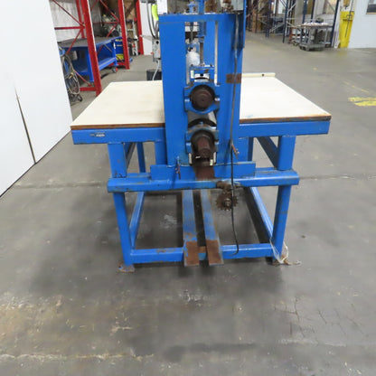 40" Wide Rubber Feed Pinch Lamination Roller Manual Adjust Frame Assembly