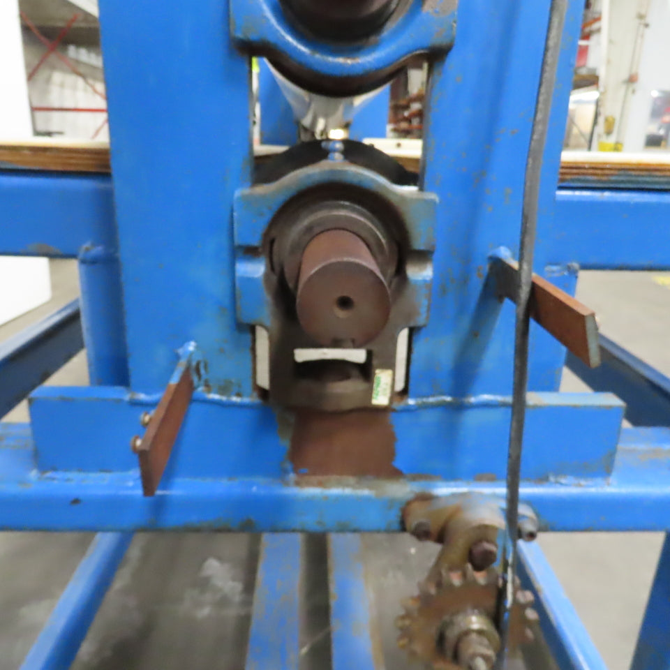40" Wide Rubber Feed Pinch Lamination Roller Manual Adjust Frame Assembly