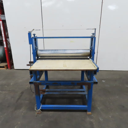 40" Wide Rubber Feed Pinch Lamination Roller Manual Adjust Frame Assembly