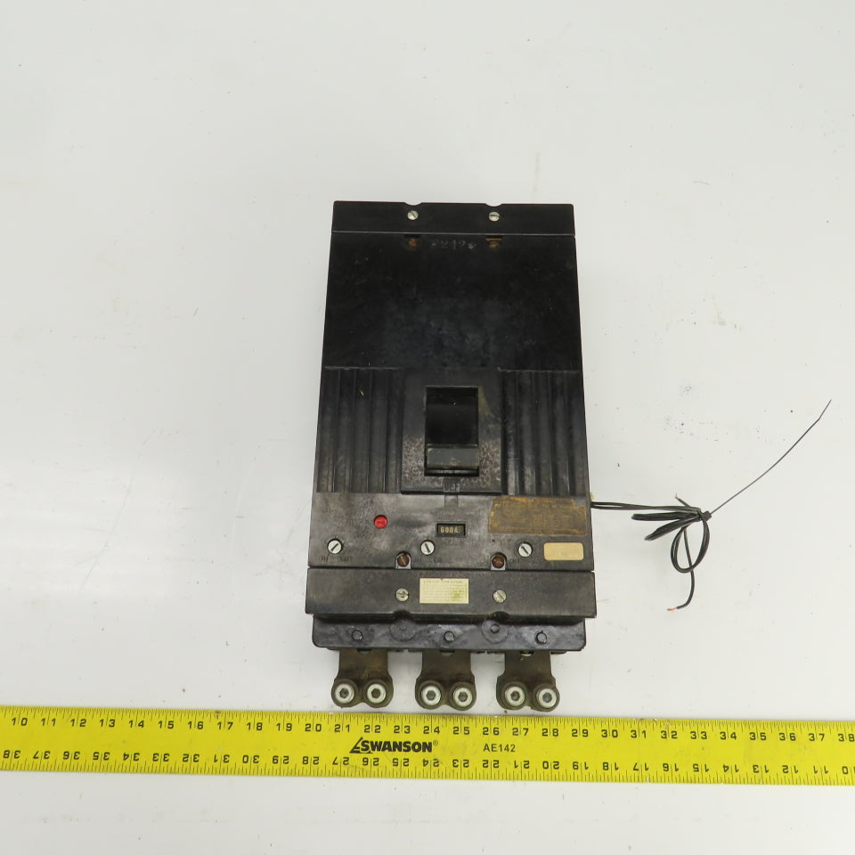 GE TKM836F000 800A Circuit Breaker 600V AC 3-Pole W/600A Trip