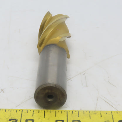 Cleveland C39475 1" Spiral 4 Flute HSS Square End Mill TiN Coated 1-7/8 LOC"