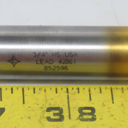 Cleveland C39463 Square End Mill: 3/4 Dia 1-5/8" LOC 4 Flutes High Speed Steel"