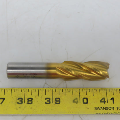 Cleveland C39463 Square End Mill: 3/4 Dia 1-5/8" LOC 4 Flutes High Speed Steel"