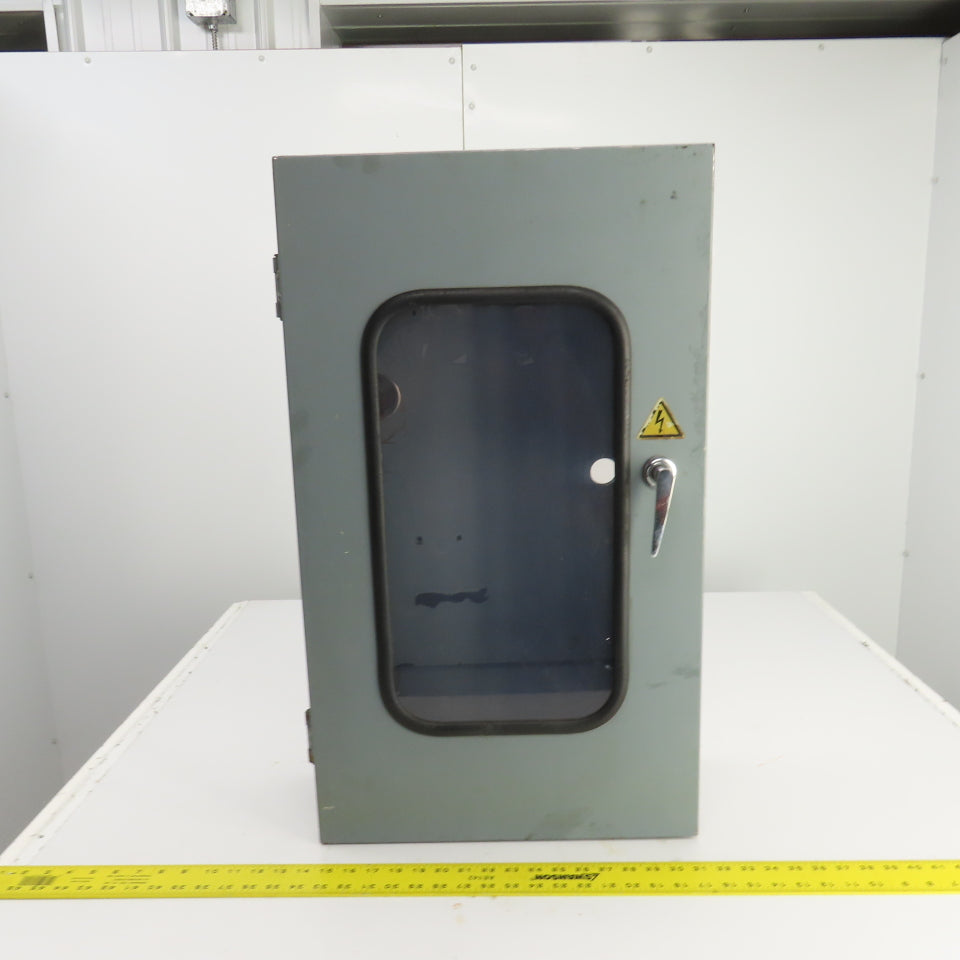 29" x 17" x 5-1/2" Steel Control Box Enclosure W/See-Through Front & Hinged Door