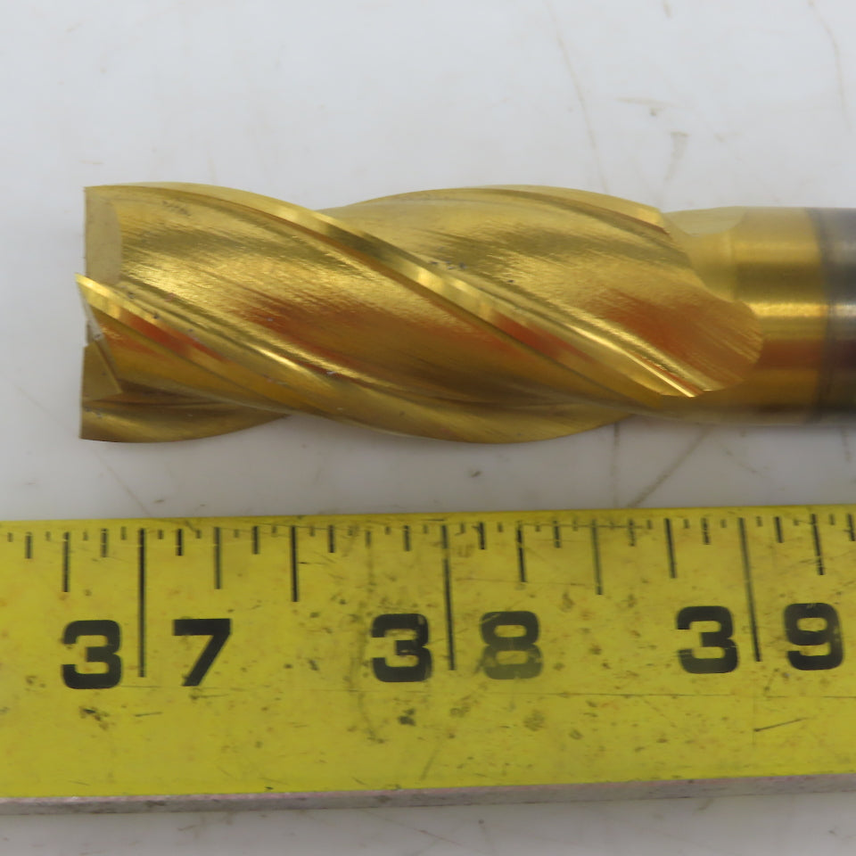 Cleveland C42254 Square End Mill 7/8 Dia 2" LOC 4 Flutes High Speed Steel TiN"