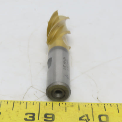 Cleveland C39456 Square End Mill 5/8 Dia 1-3/8" LOC 4 Flutes HSS TiN"