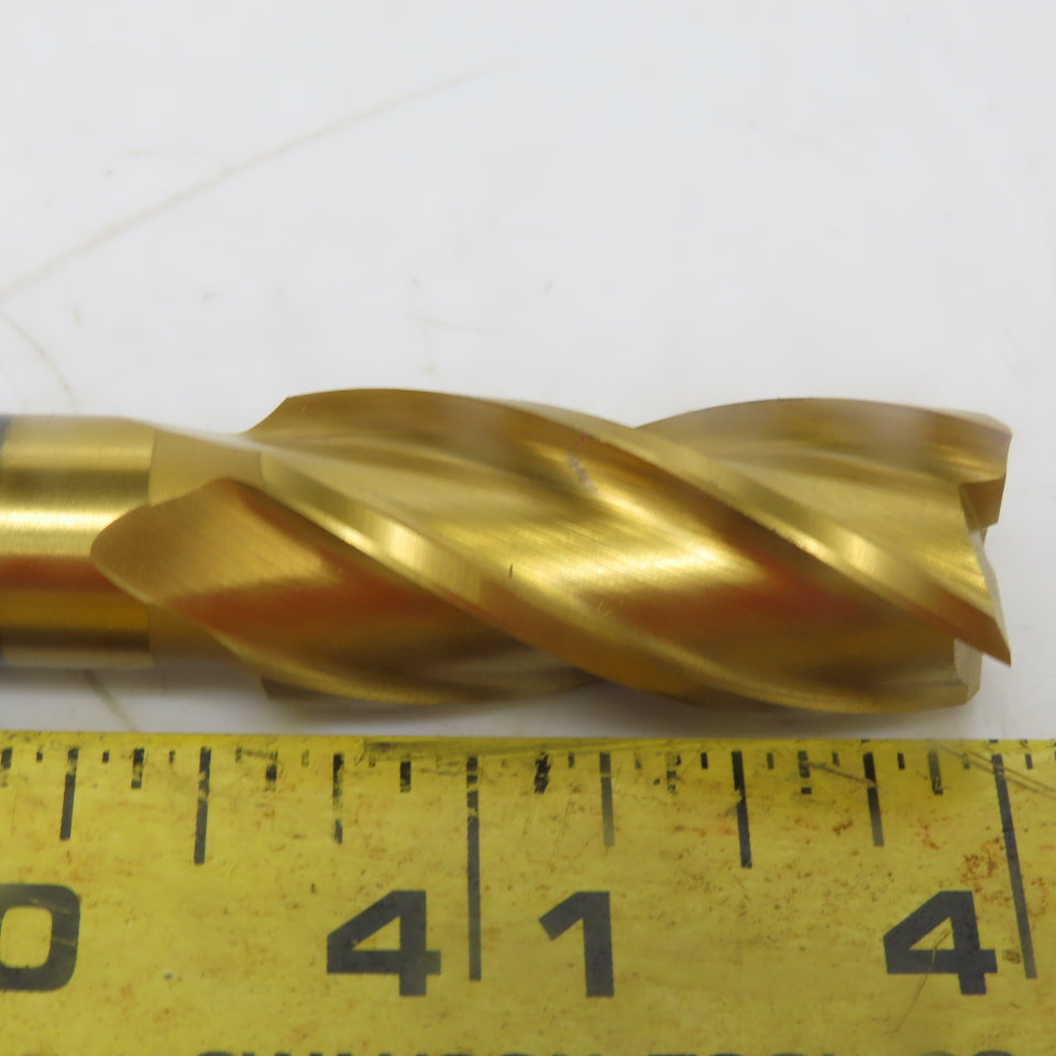 Cleveland C39456 Square End Mill 5/8 Dia 1-3/8" LOC 4 Flutes HSS TiN"