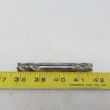 SGS 1/2"x1/2"x1" HSS Double End 4 Flute End Mill Solid Carbide Center Cut
