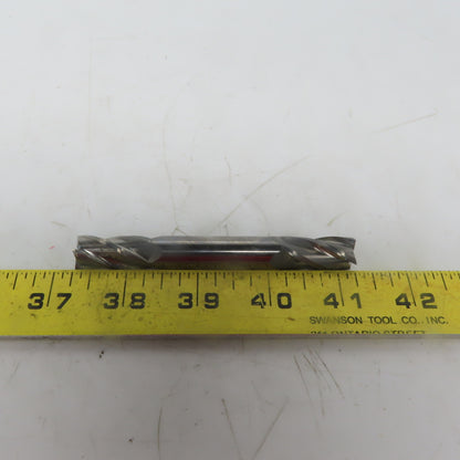 SGS 1/2"x1/2"x1" HSS Double End 4 Flute End Mill Solid Carbide Center Cut