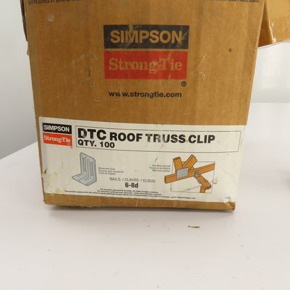 Simpson Strong-Tie DTC ER-102 18 Gauge Roof Truss Clips Lot Of 100