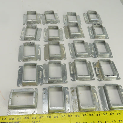 Raco 4" x 4" Square Raised Single Device Box Cover 7.5 Cu. In. Lot Of 20