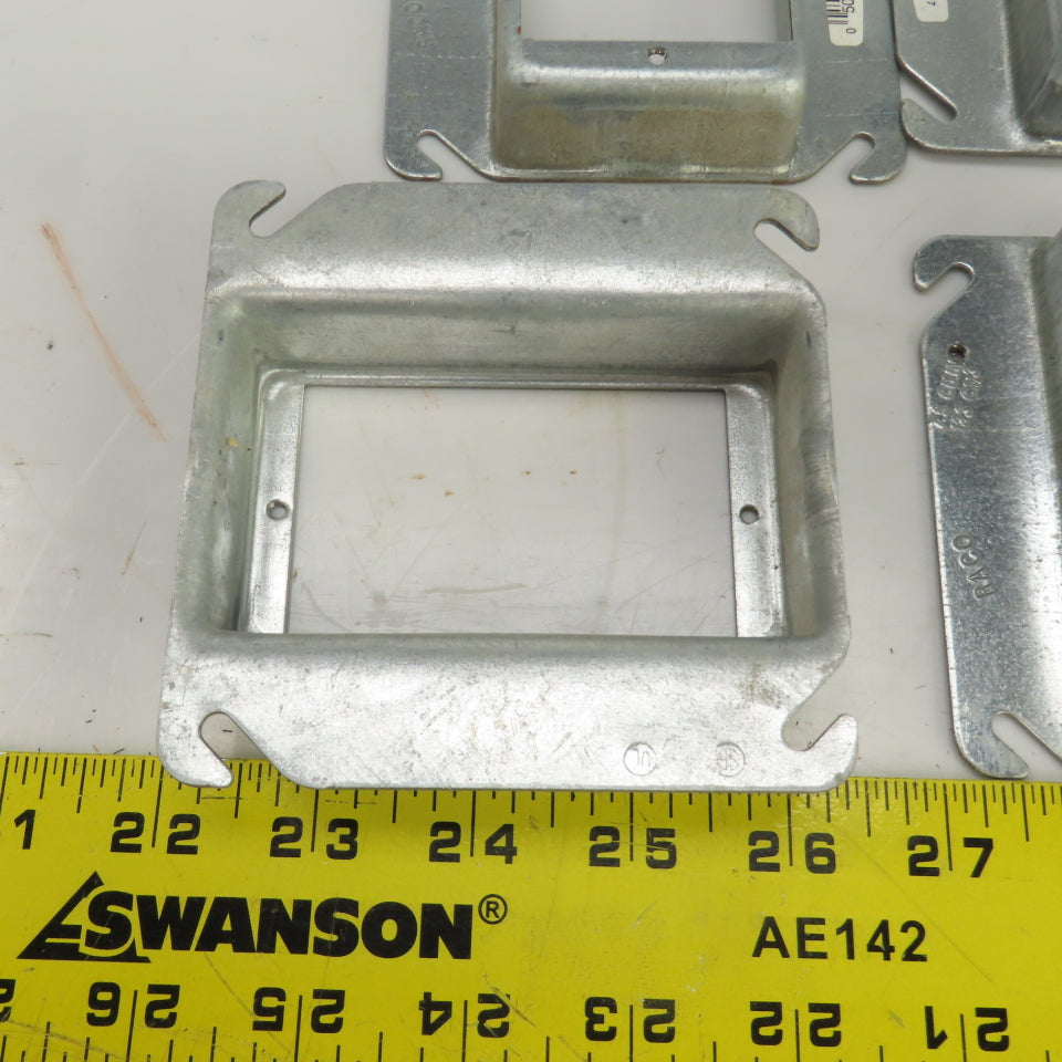 Raco 4" x 4" Square Raised Single Device Box Cover 7.5 Cu. In. Lot Of 20