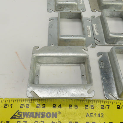 Raco 4" x 4" Square Raised Single Device Box Cover 7.5 Cu. In. Lot Of 20