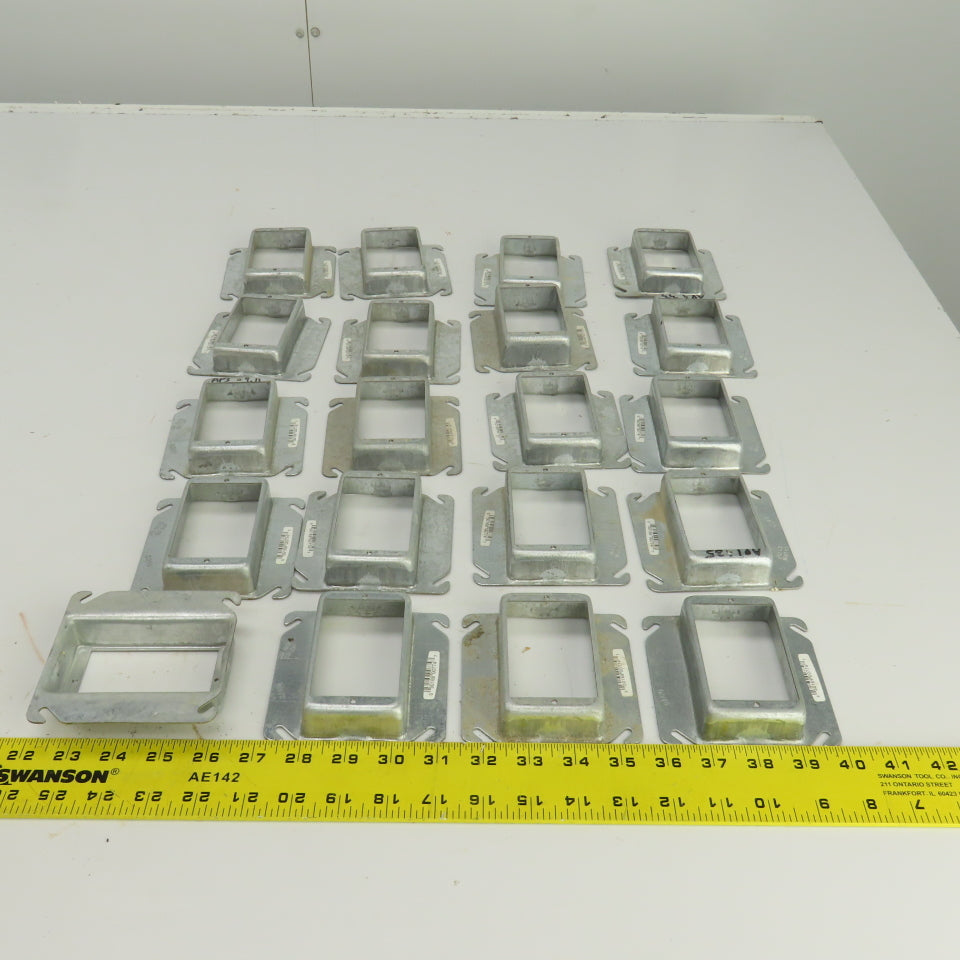 Raco 4" x 4" Square Raised Single Device Box Cover 7.5 Cu. In. Lot Of 20