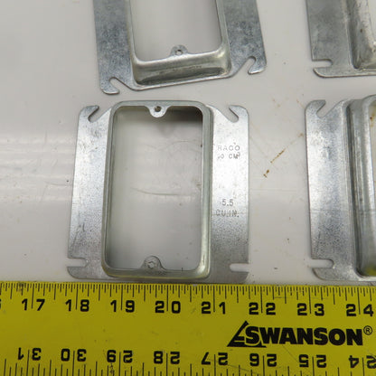 Raco 4" x 4" Square Raised Single Device Box Cover 5.5 Cu. In. Lot Of 36