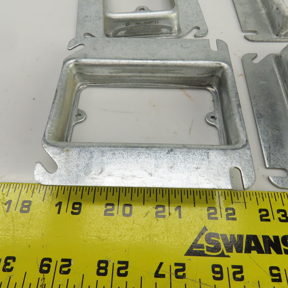 Raco 4" x 4" Square Raised Single Device Box Cover 5.5 Cu. In. Lot Of 36