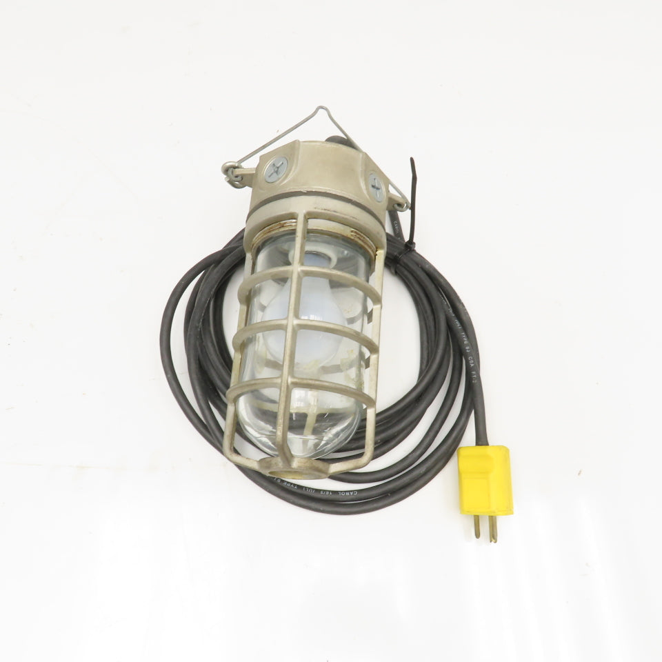 150W Damp Location Caged Safety Hanging Utility Light 16' Cord