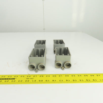 Carlon E982EFN Single Gang PVC Field Service Split Box 3/4" Lot Of 4