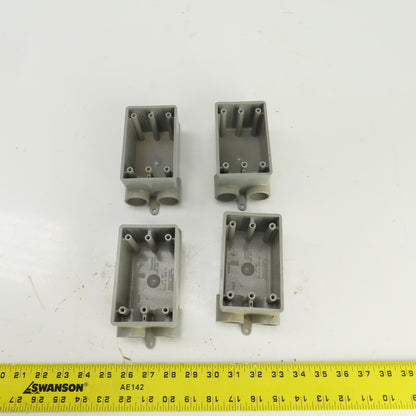 Carlon E982EFN Single Gang PVC Field Service Split Box 3/4" Lot Of 4